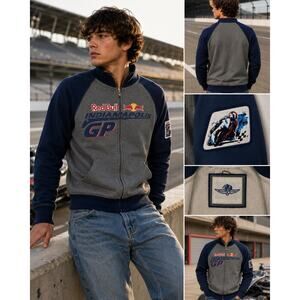 Red Bull Full Zip Hoodie XS Brickyard Authentics Indianapolis GP Racing Jacket